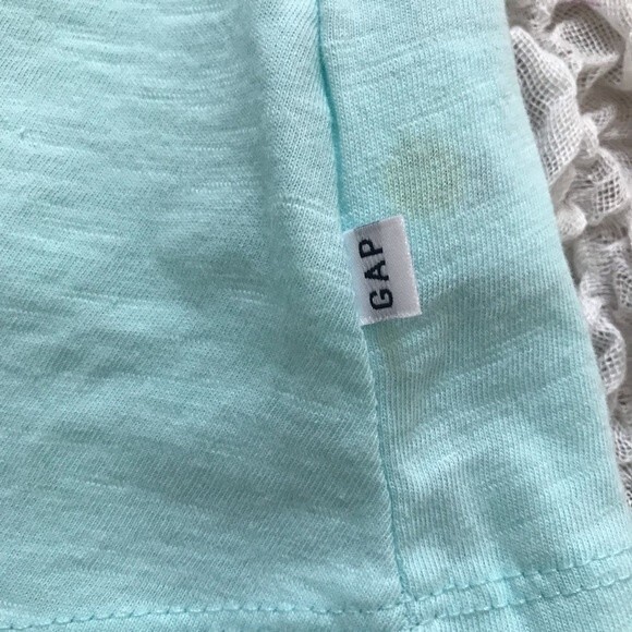 Gap kids light blue top crew Tank top with front twist size M  beach boho - Picture 8 of 11